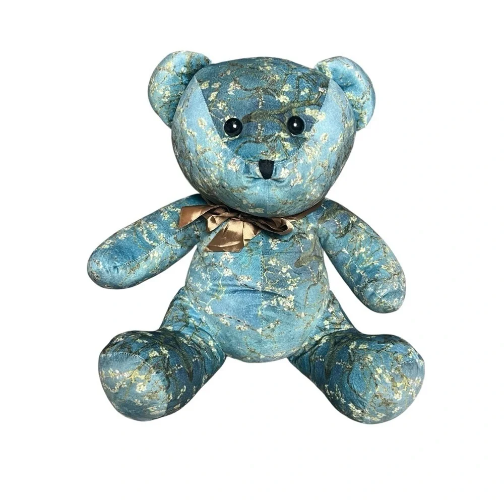 NWT Van Gogh Immersive Exhibition Blue Teddy Bear Almond Blossoms Plush